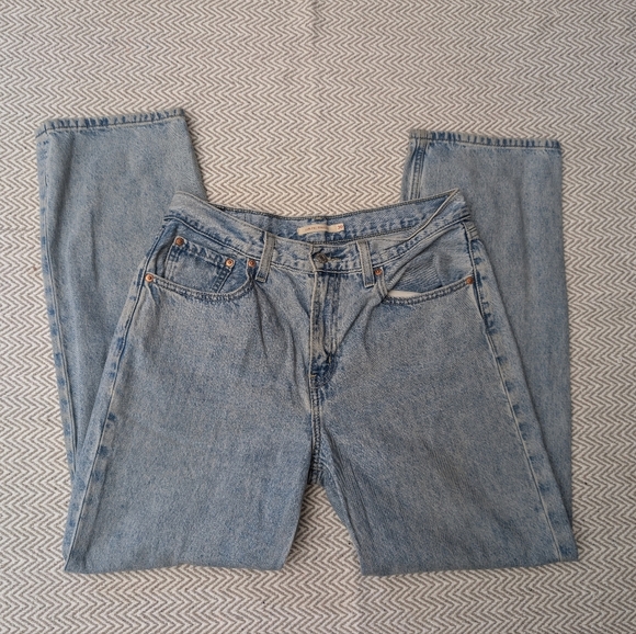 Levi's Light Blue Straight Leg Jeans Low Pro - Picture 3 of 10